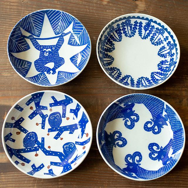 KATA KATA/カタカタ　倉敷意匠計画室　印判手 なます皿 (群れ)