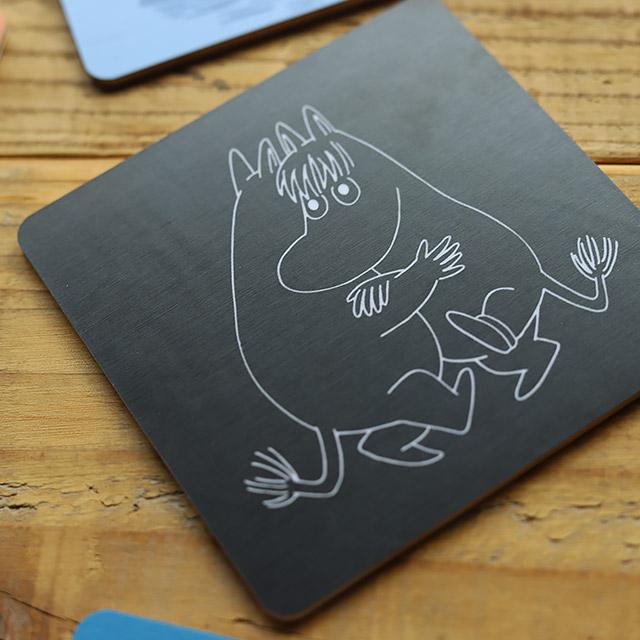 OPTO/オプト　ムーミン コミック柄 コースター Dancing black